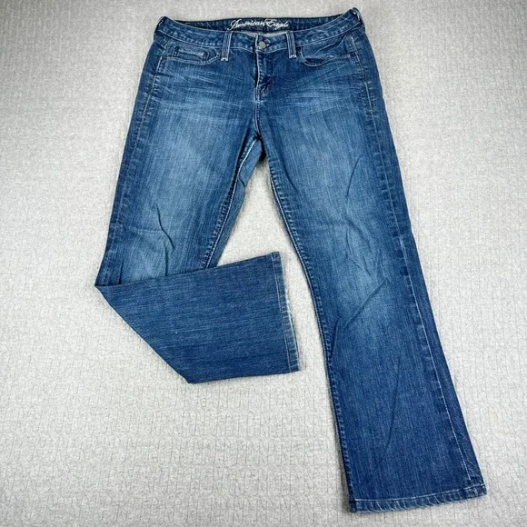 Vintage American Eagle Bootcut Jeans Women 10/31X27 Blue medium wash Mid Rise - Picture 8 of 12